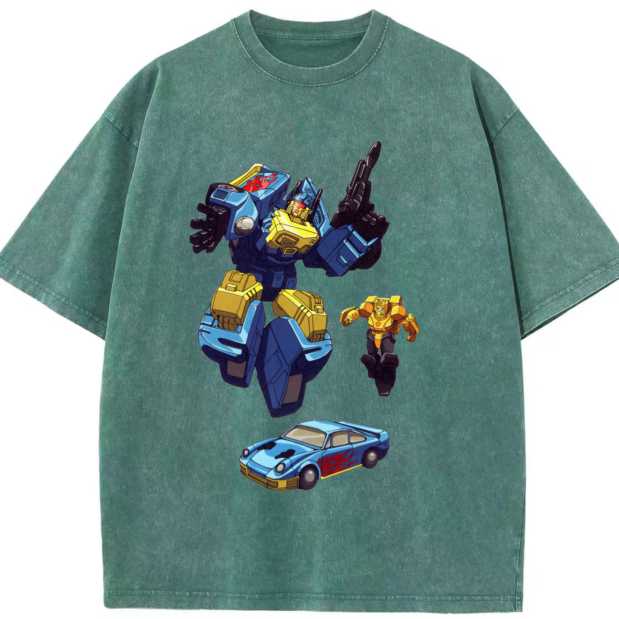 （画像用）  綿100% ヴィンテージ風 半袖Tシャツ（フロントプリント）